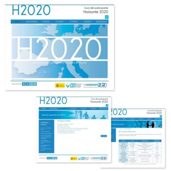 Diseño Web y Maquetación Guía Participante Horizonte 2020